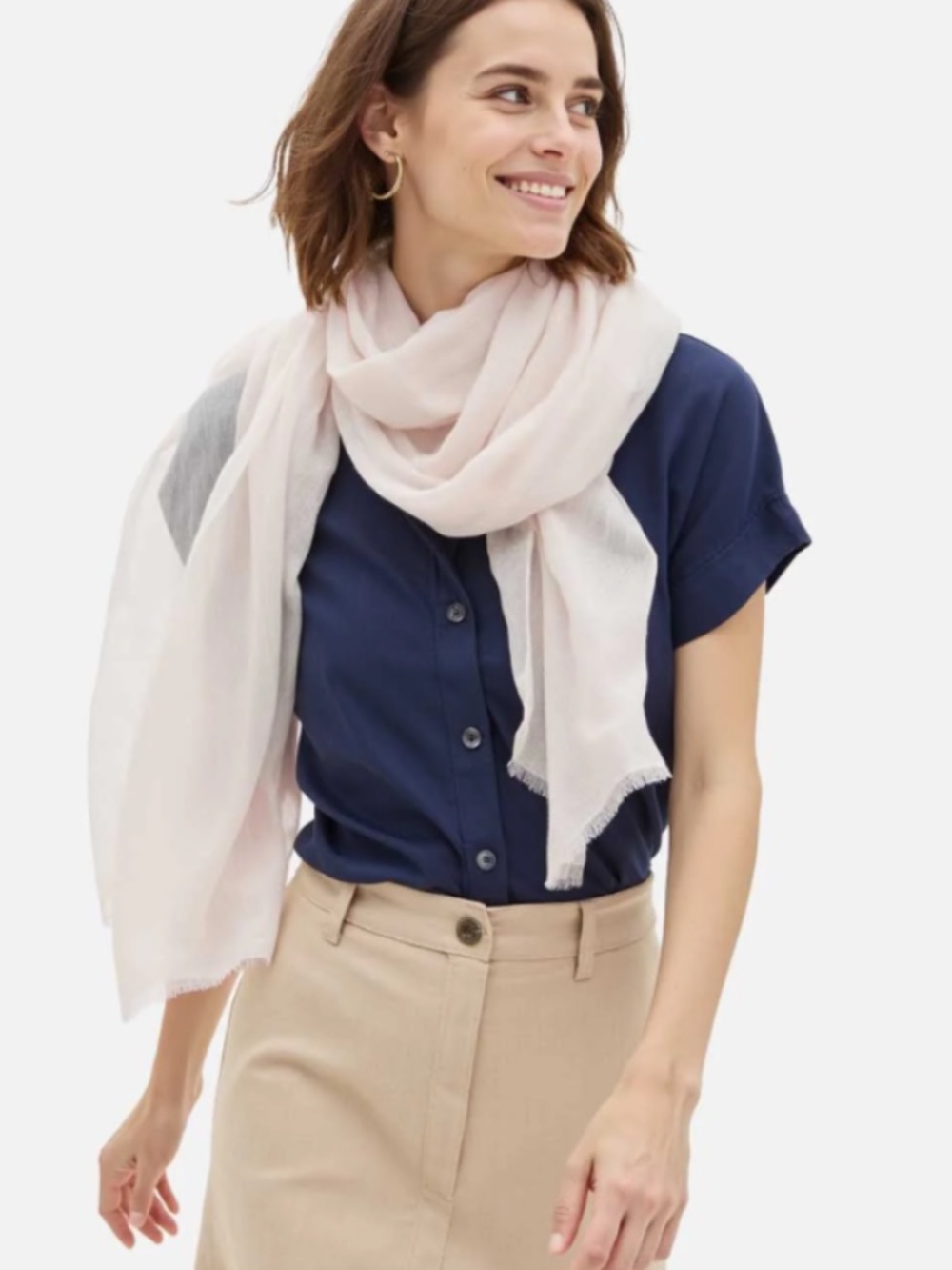 Simons Ivory Chiffon Wrap / Scarf | NWT | Lightweight Occasion Shawl